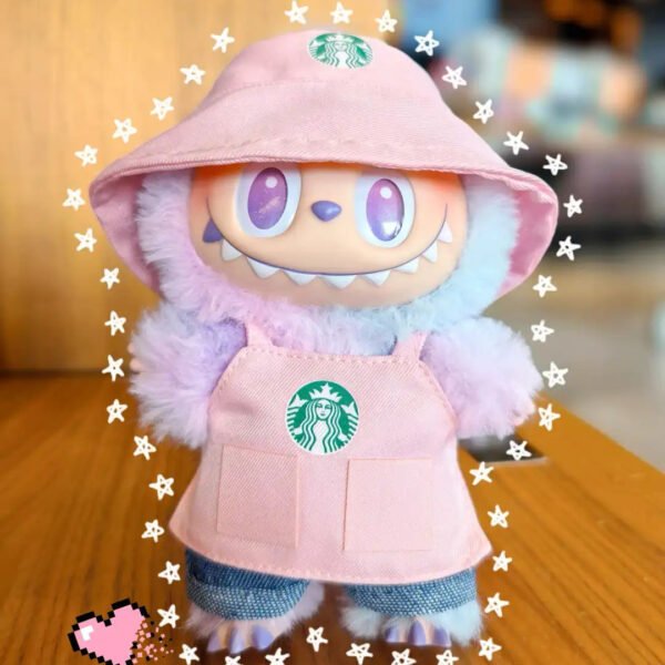 020 - Doll Clothes Outfits Pink Starbucks Uniform