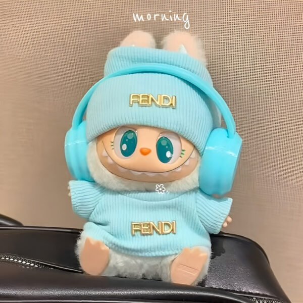 023 - Doll Clothes Outfits F Style Hat + Sweater + Headphones