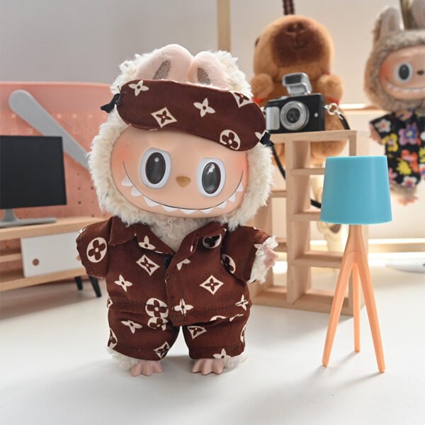 026 - Doll Clothes Outfits L Style Brown Pajamas