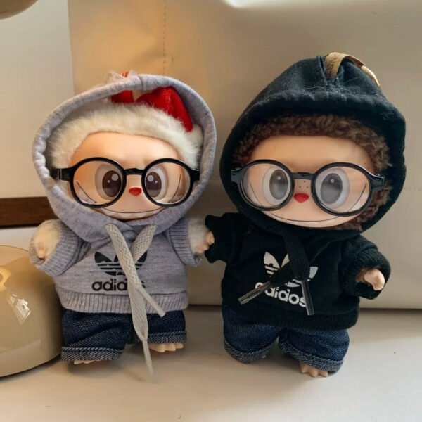 049 - Doll Clothes Outfits A Style Hoodie + Pants + Glasses